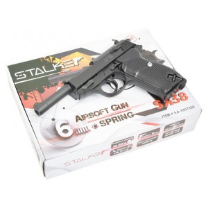 Пистолет страйкбольный Stalker SA38 Spring (Walther P38), к.6мм арт.: SA-3307138 